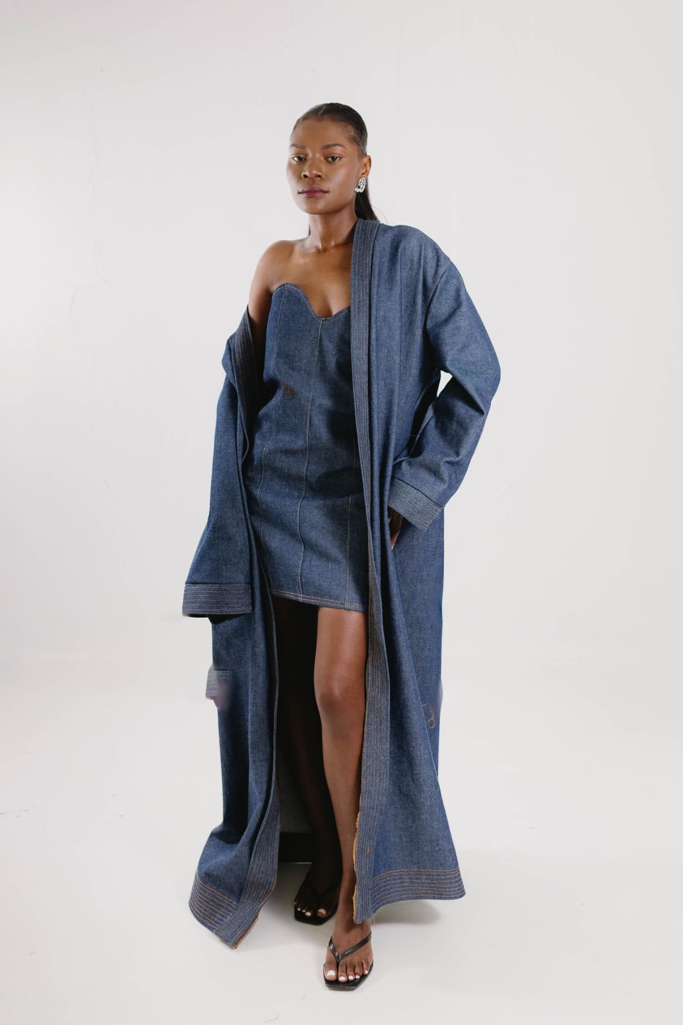 the muse, worn open over the corset mini